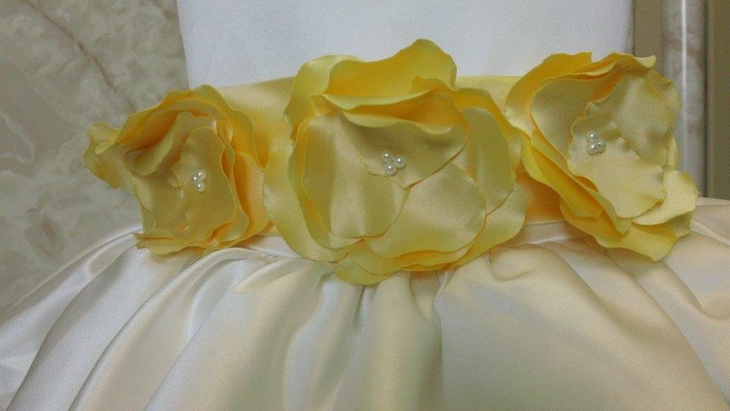 ivory and yellow flower girl